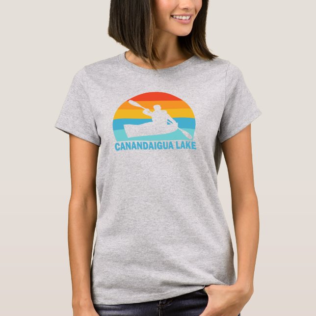 Canandaigua Lake New York Kayak T-Shirt (Vorderseite)