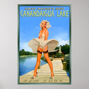 CANANDAIGUA LAKE New York -Marilyn Monroe Reise Poster