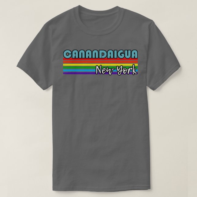 Canandaigua New York Pride Canandaigua LGBT Gesche T-Shirt (Design vorne)