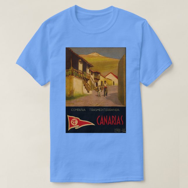 Canarias Vintage Reiseposter T-Shirt (Design vorne)