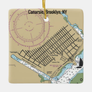Canarsie, Brooklyn NY Chart Keramikornament