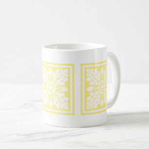 Canary Acorn und Leaf Tile Design Coffee Tasse