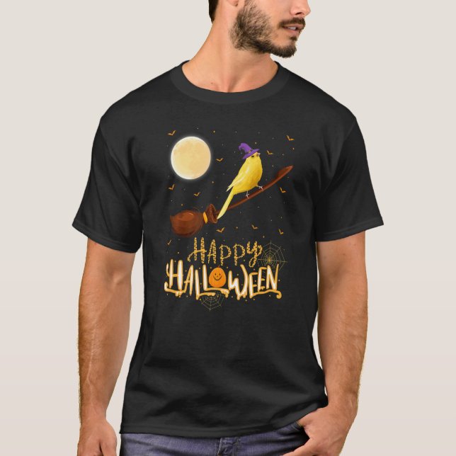 Canary Ride Witz Shotgun Canary Bird Halloween T-Shirt (Vorderseite)