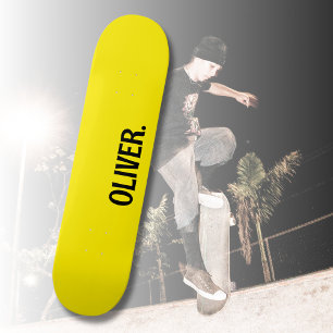Canary Yellow Modern Name Klassische Trendy Skateboard