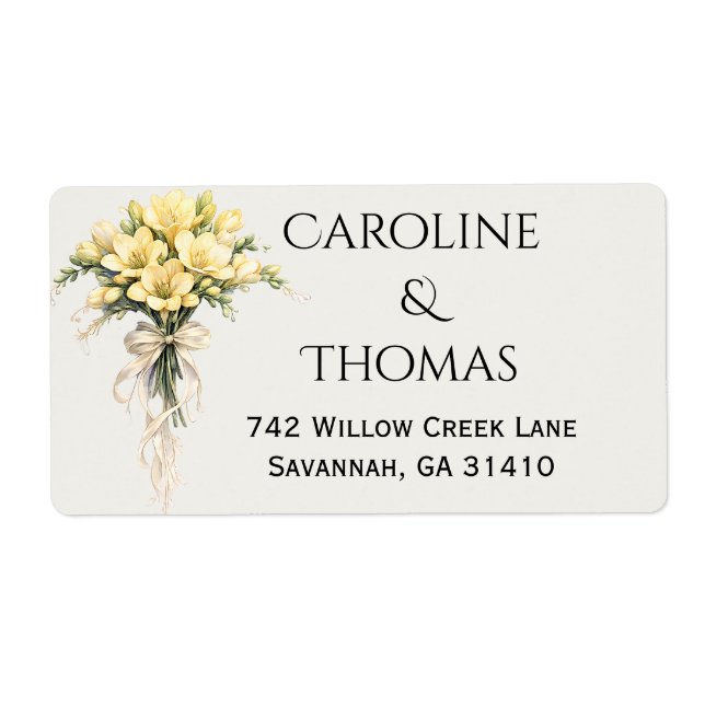 Canary Yellow Romantic Freesia  Floral Wedding (Vorne)