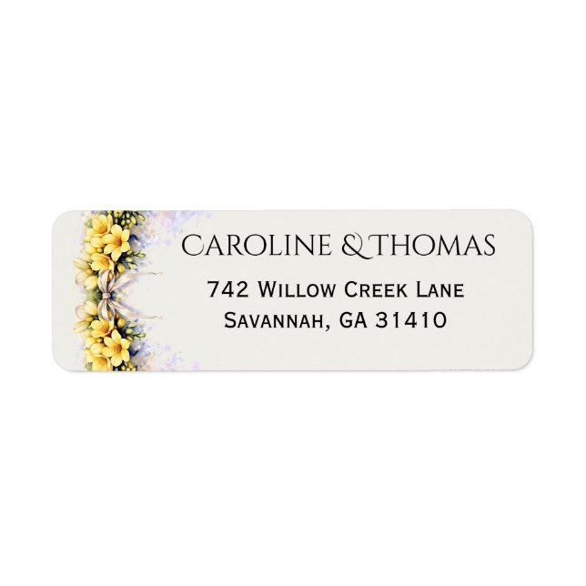 Canary Yellow Romantic Freesia  Floral Wedding (Vorne)