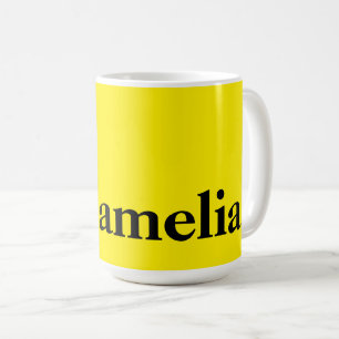 Canary Yellow Solid Color Eleganter Name Kaffeetasse