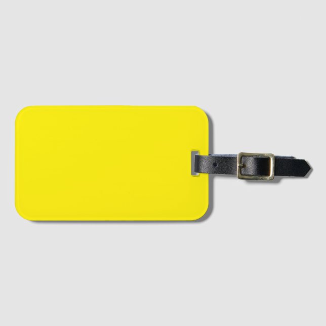 Canary Yellow Solid Color Gepäckanhänger (Vorderseite (Horizontal))