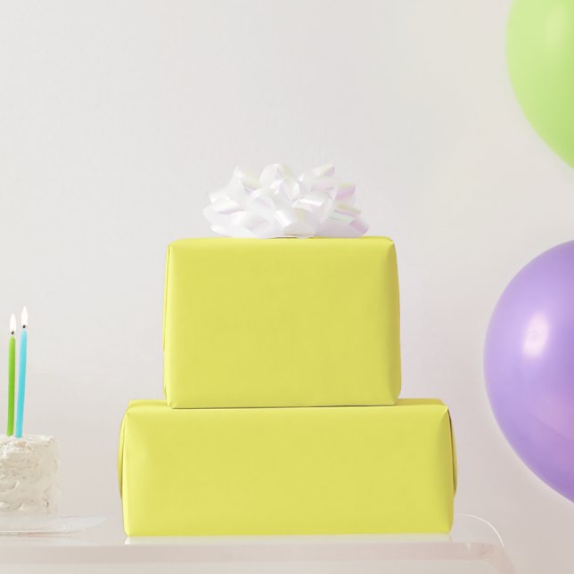 Canary Yellow Solid Color Geschenkpapier (Partygeschenke)