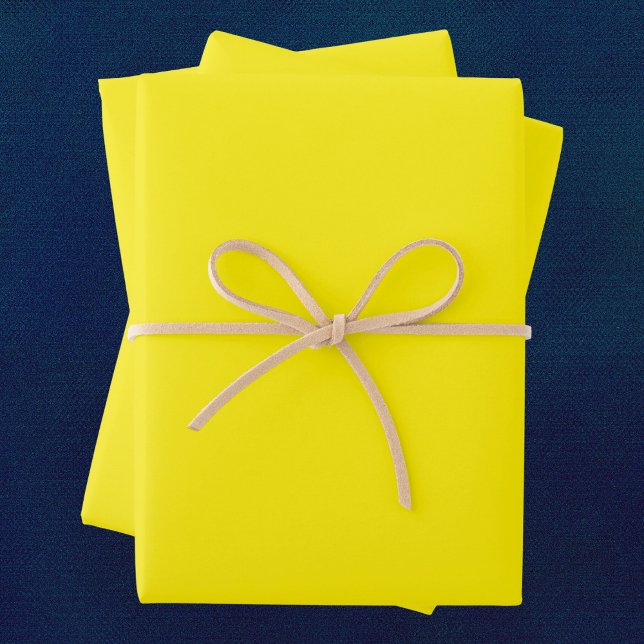 Canary Yellow Solid Color Geschenkpapier Set (Von Creator hochgeladen)