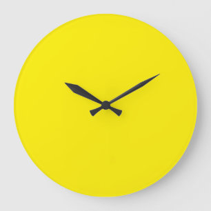 Canary Yellow Solid Color Große Wanduhr