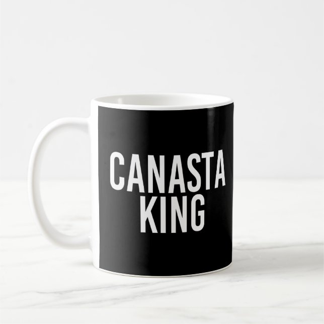 Canasta King Funny Canasta Card Games-Player Idee Kaffeetasse (Links)