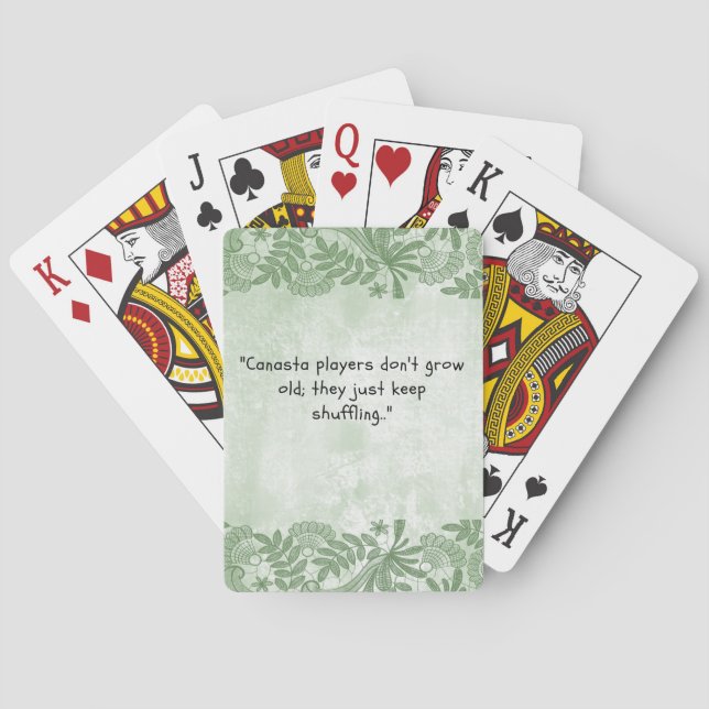 Canasta Players Saying Spielkarten (Rückseite)