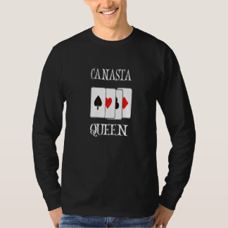 Canasta Queen Lustiges Kartenspiel Spiel Nacht Her T-Shirt
