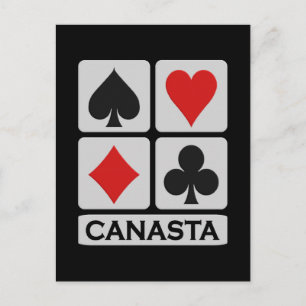 Canasta-Spieler-Postkarte Postkarte