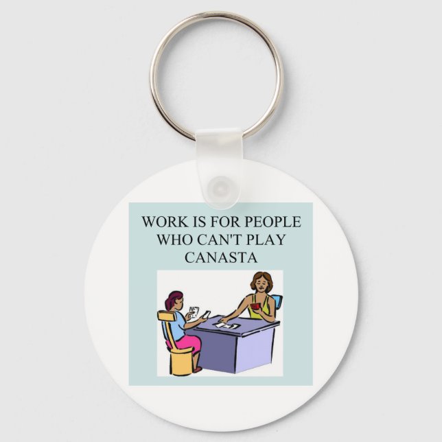 Canasta-Spieler) Schlüsselanhänger (Vorderseite)