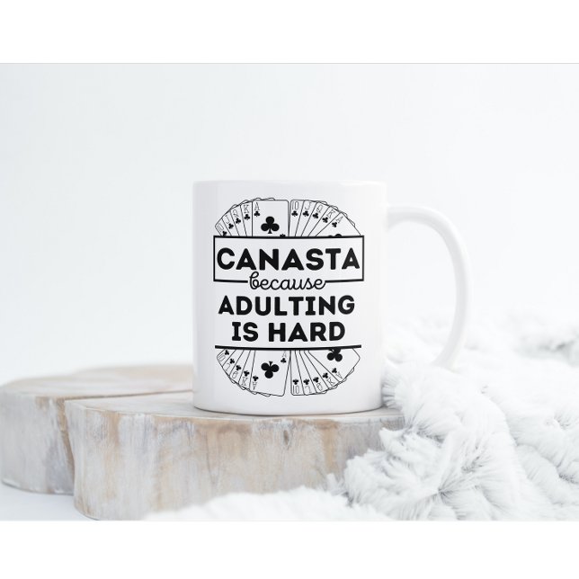 Canasta, weil das Ehebrechen schwer ist | Funny ca Kaffeetasse (Von Creator hochgeladen)