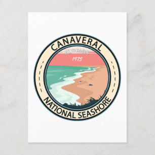 Canaveral National Seashore Florida Abzeichen Postkarte
