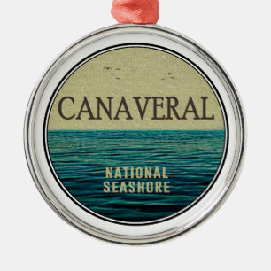 Canaveral National Seashore Florida Ocean Birds Ornament Aus Metall