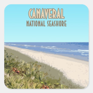 Canaveral National Seashore Florida Quadratischer Aufkleber