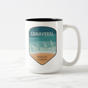 Canaveral National Seashore Florida Seagulls Zweifarbige Tasse