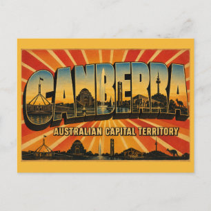 Canberra ACT Hauptstadt Vintage Postkarte