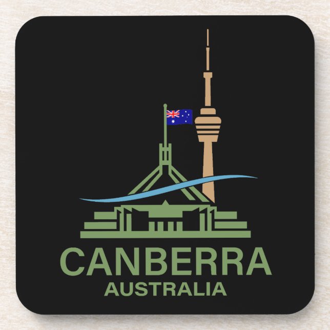 Canberra Australia Getränkeuntersetzer (Vorderseite)