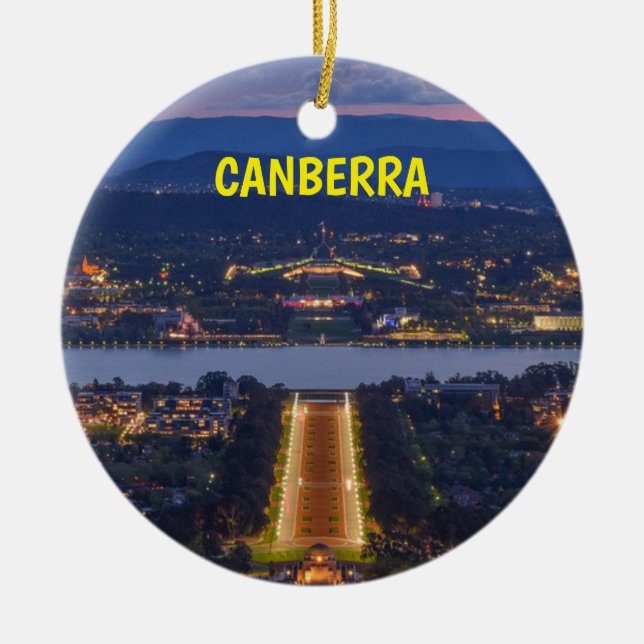 Canberra Australia Panorama Weihnachtsschmuck (Vorne)