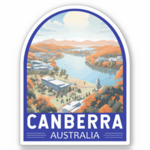 Canberra Australia Reisen Art Vintag Aufkleber