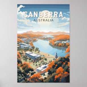 Canberra Australia Reisen Art Vintag Poster
