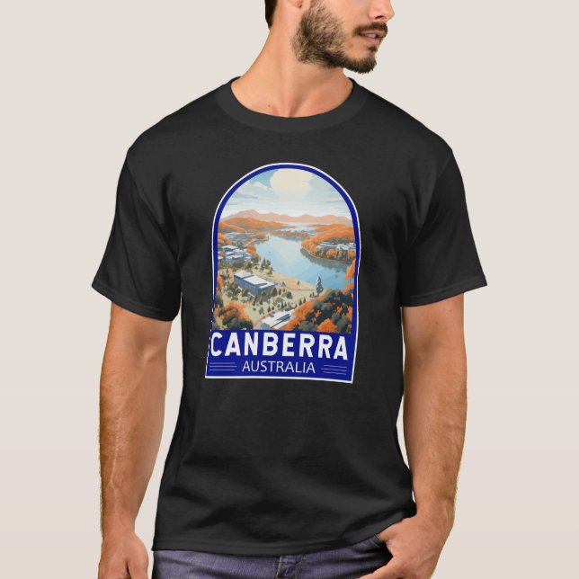 Canberra Australia Reisen Art Vintag T-Shirt (Vorderseite)