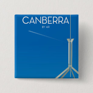 Canberra Australia Reiseplakat Button