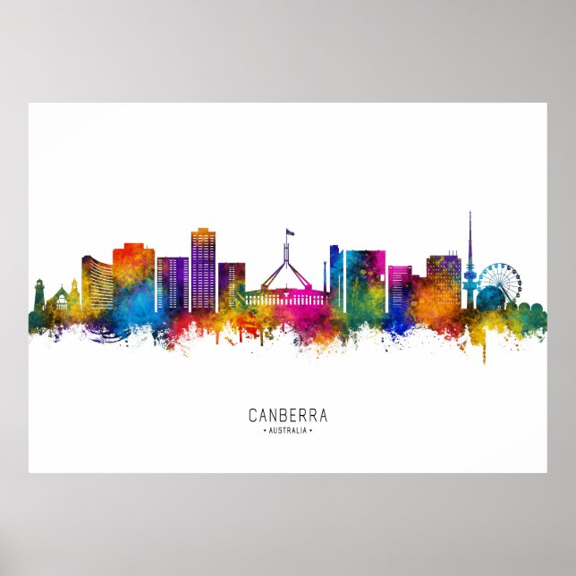 Canberra Australia Skyline Poster (Vorne)