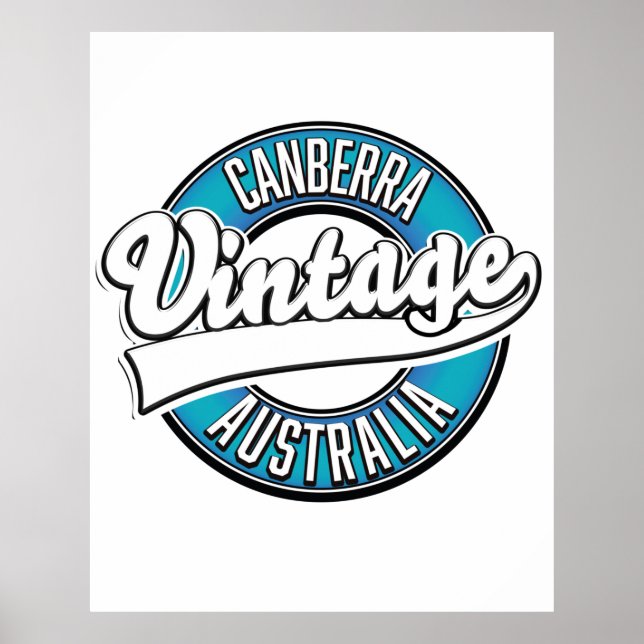 Canberra Australia - Vintages Logo Poster (Vorne)