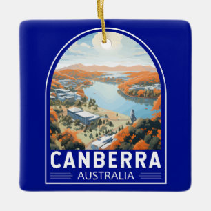 Canberra Australien Reise Kunst Vintage Keramikornament