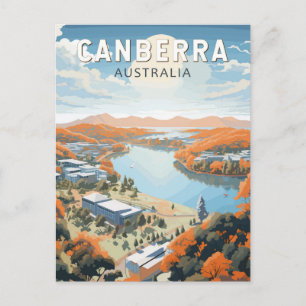 Canberra Australien Reise Kunst Vintage Postkarte