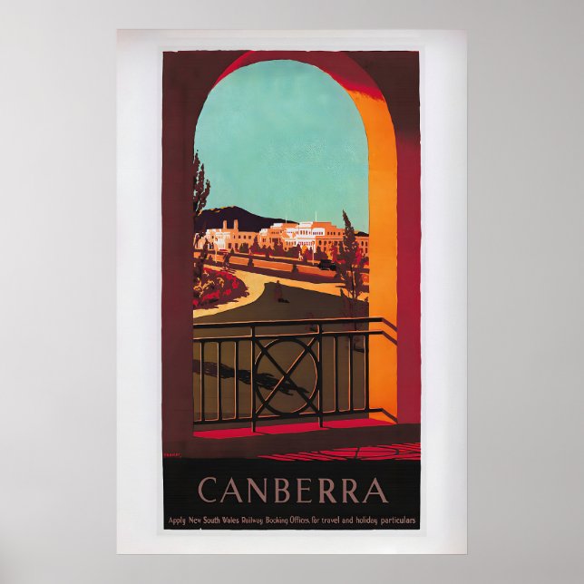 Canberra by Percy Trompf  Vintage Travel Poster 1 (Vorne)