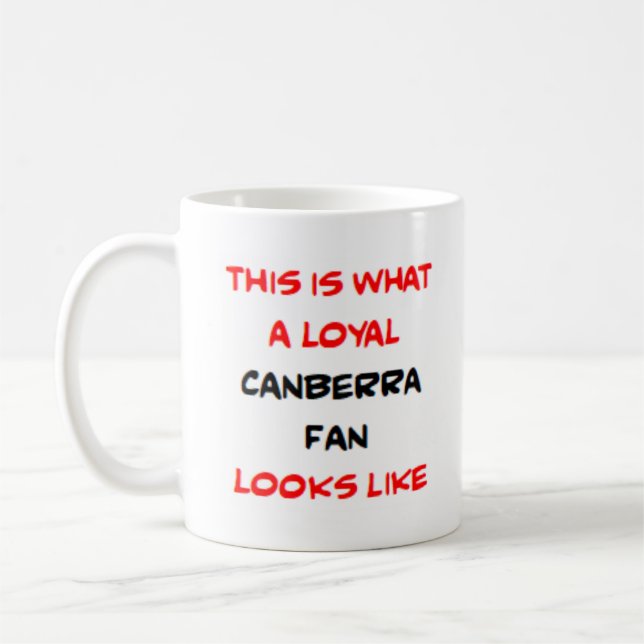 canberra fan, loyal kaffeetasse (Links)