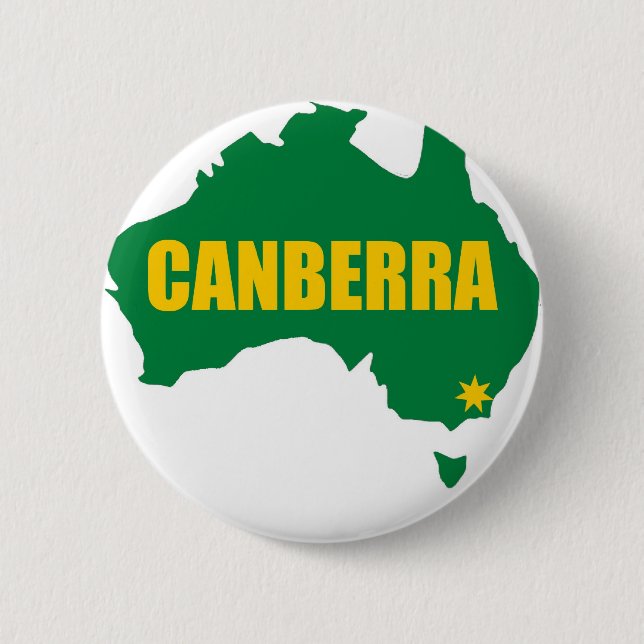 Canberra-Grün und Goldkarte Button (Vorderseite)