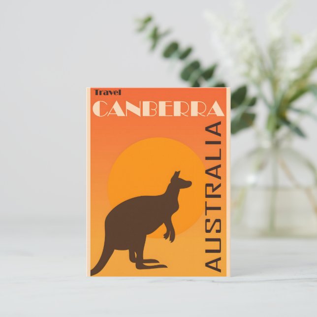 Canberra vintage poster postkarte (Stehend Vorderseite)