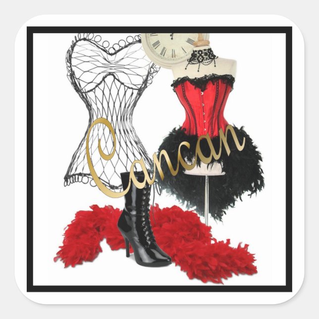 Cancan Costume 1 Sticker (Vorderseite)