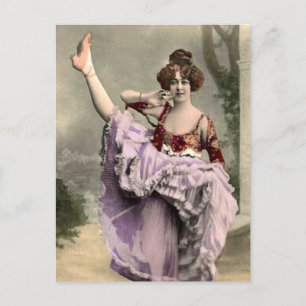 Cancan Dancer Postkarte