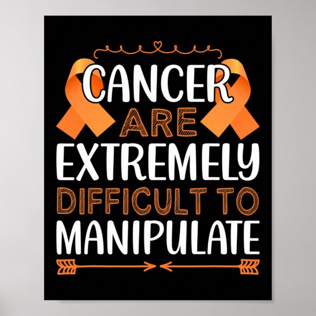 Cancer Are Extremely Difficult To Manupulate World Poster (Vorne)