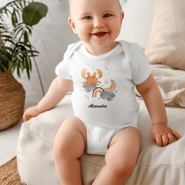 Cancer Baby: Crab's Cosy Zodiac individuell anpass Baby Strampler (Von Creator hochgeladen)