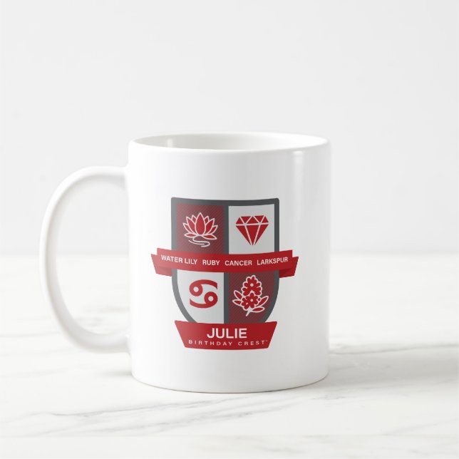 Cancer Birthday Crest™ for July 1-22 Mug Kaffeetasse (Links)
