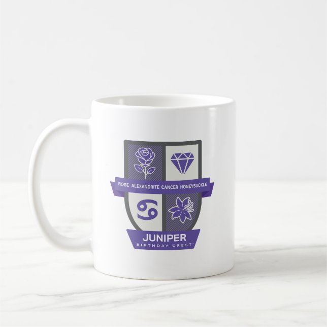 Cancer Birthday Crest™ for June 22-30 Mug Kaffeetasse (Links)