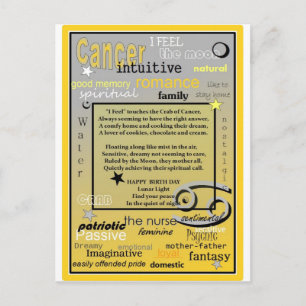 CANCER BIRTHDAY POSTKARTE