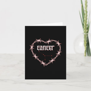 Cancer Constellation Gothic Edgy Birthday Karte
