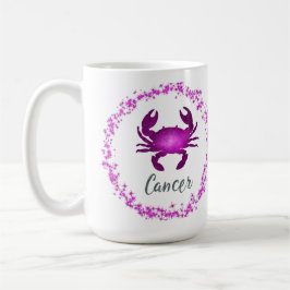 Cancer Crab Zodiac Sign Astrology pink purple  Kaffeetasse