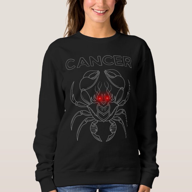 Cancer Dark Astrology | Minimal Occult Zodiac Sweatshirt (Vorderseite)